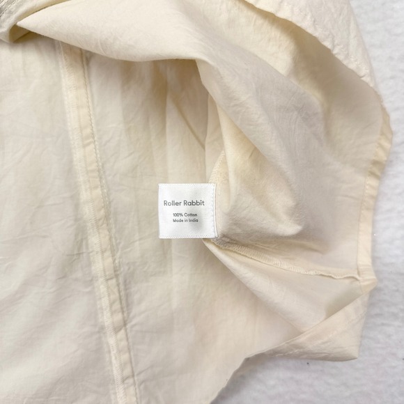 Roller Rabbit Top XL Cream Black Adrianna Lodhi Embroidered Button Front Cottage - Picture 8 of 11